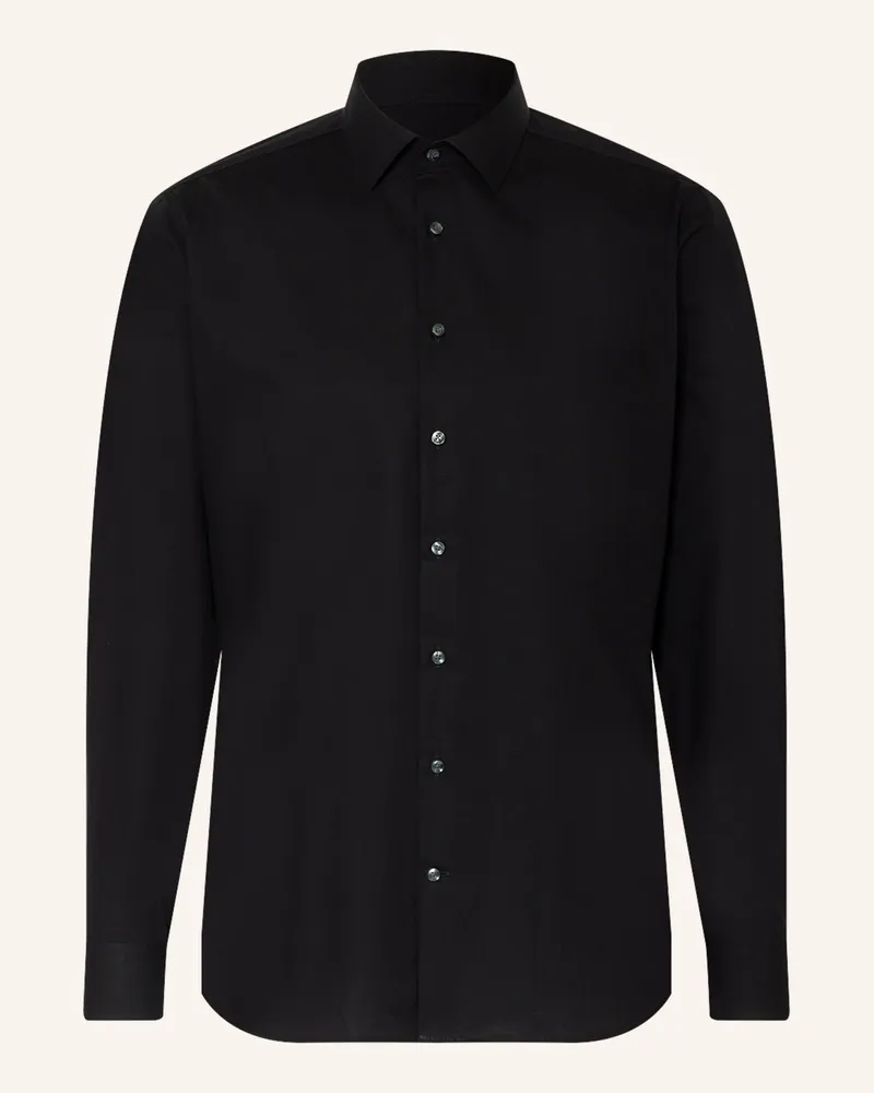 Seidensticker Hemd Tailored Fit schwarz Schwarz