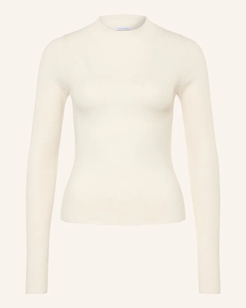 Mrs & HUGS Pullover Mit Cashmere weiss Ecru