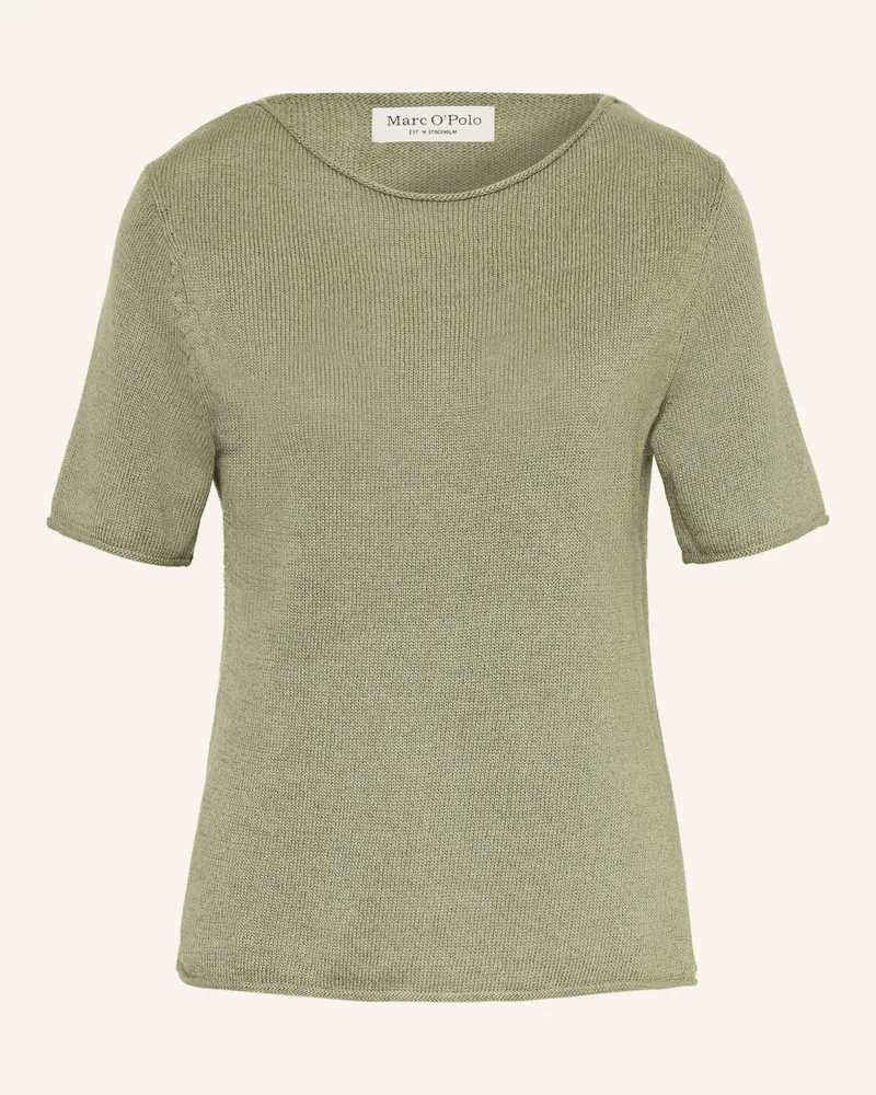 Marc O'Polo Strickshirt mit Leinen Hellgrün