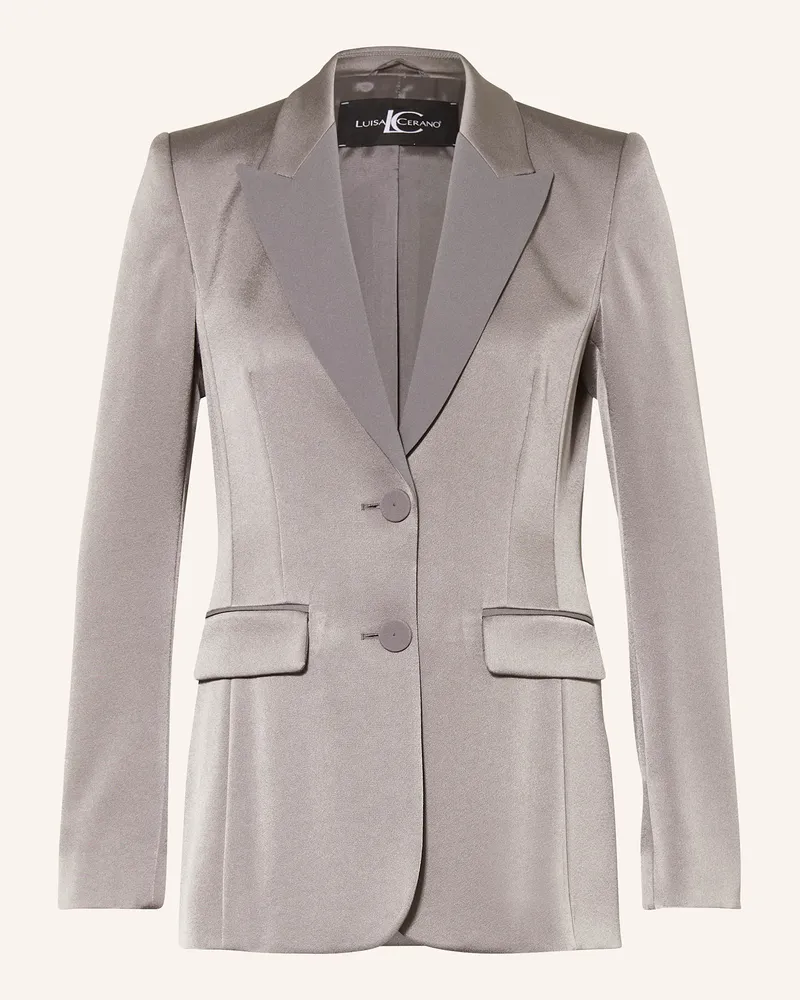 Luisa Cerano Satinblazer silber Grau