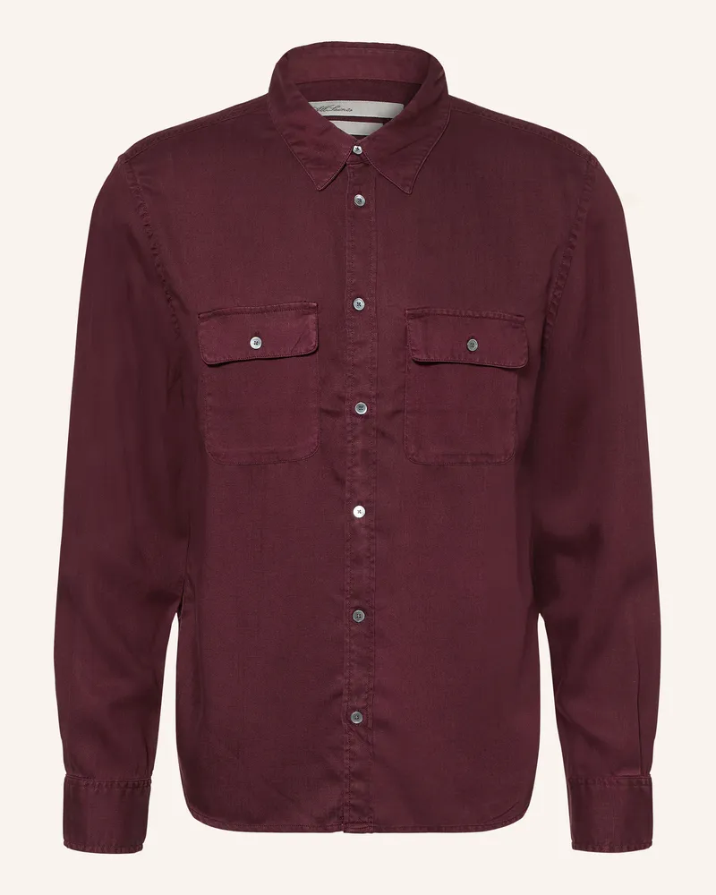 AllSaints Hemd Bond Regular Fit rot Dunkelrot
