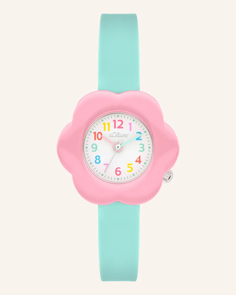 S.Oliver Armbanduhr  Aus  Silikon gruen Grün