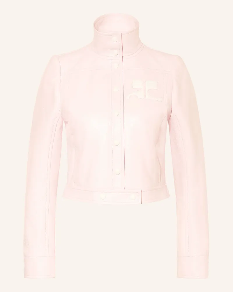 Courrèges Jacke in Lederoptik Rosa