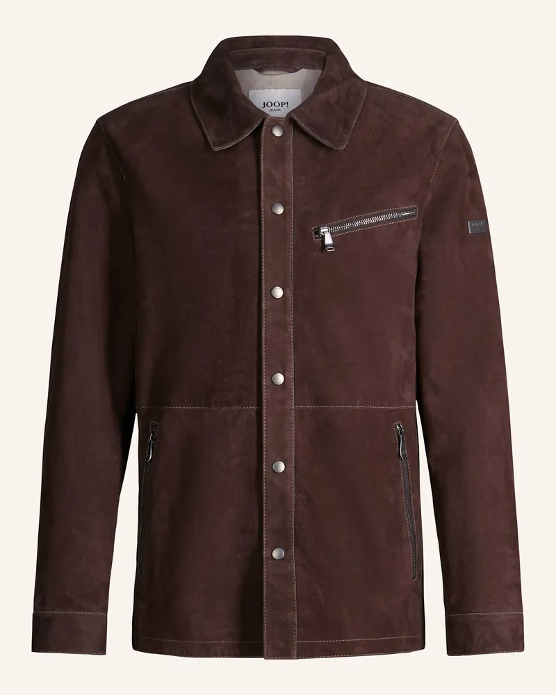 JOOP! Lederjacke Dunkelbraun