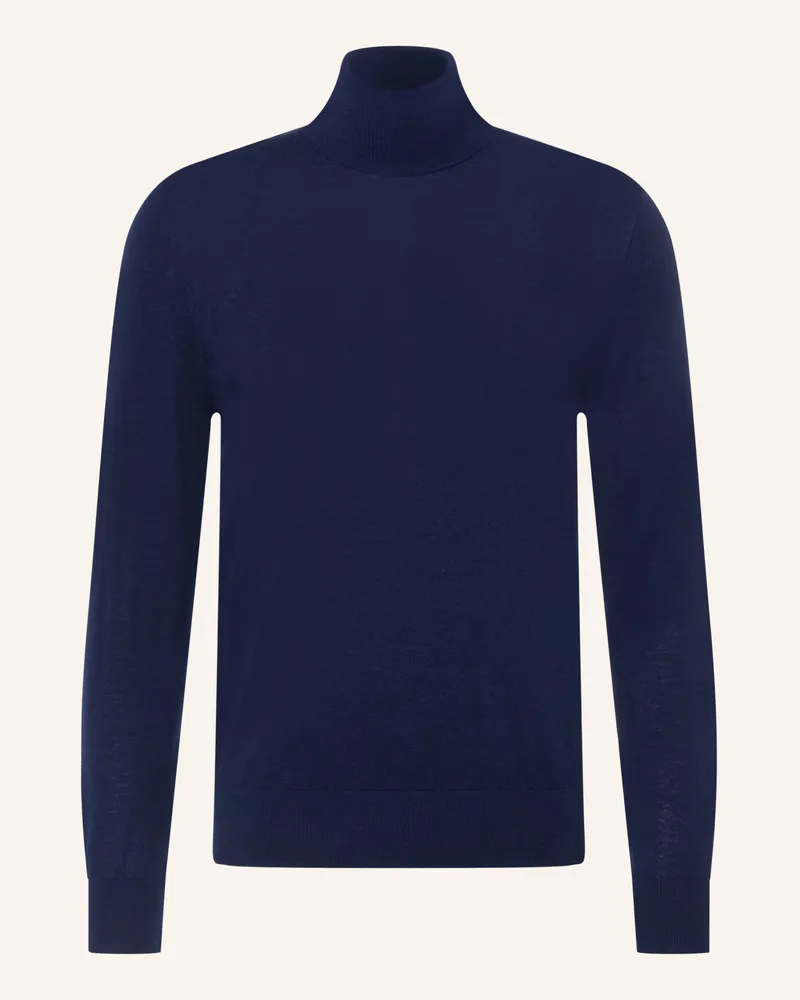 Chas Rollkragenpullover Aus Merinowolle blau Dunkelblau