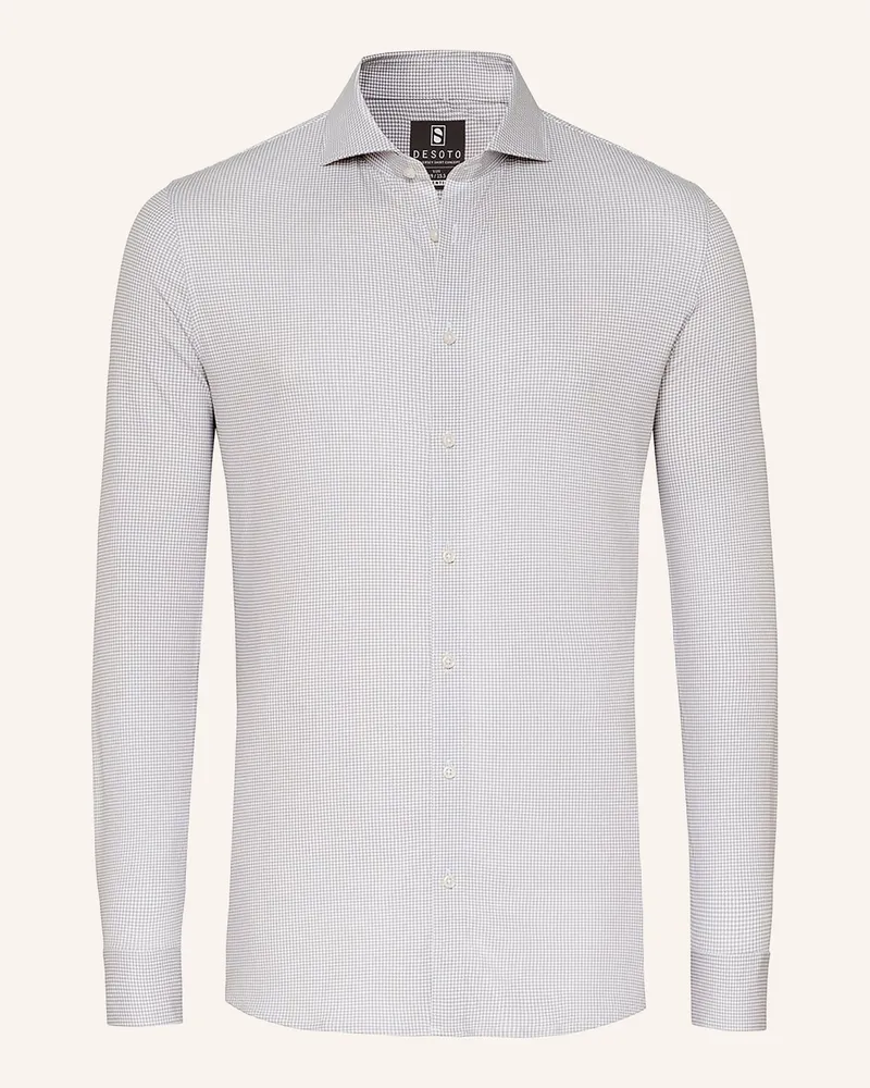 DESOTO Jerseyhemd Slim Fit grau Hellgrau