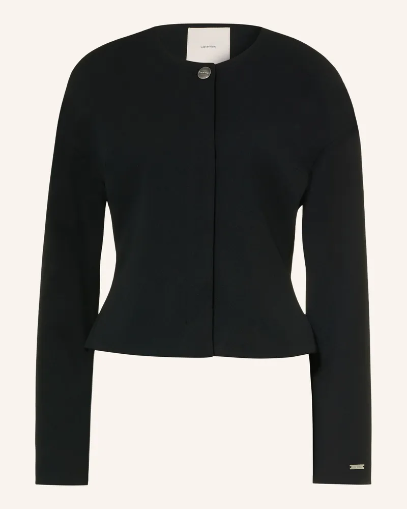 Calvin Klein Kastenjacke schwarz Schwarz
