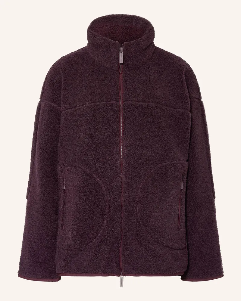 Sweaty Betty Teddyfell-Jacke Dunkellila