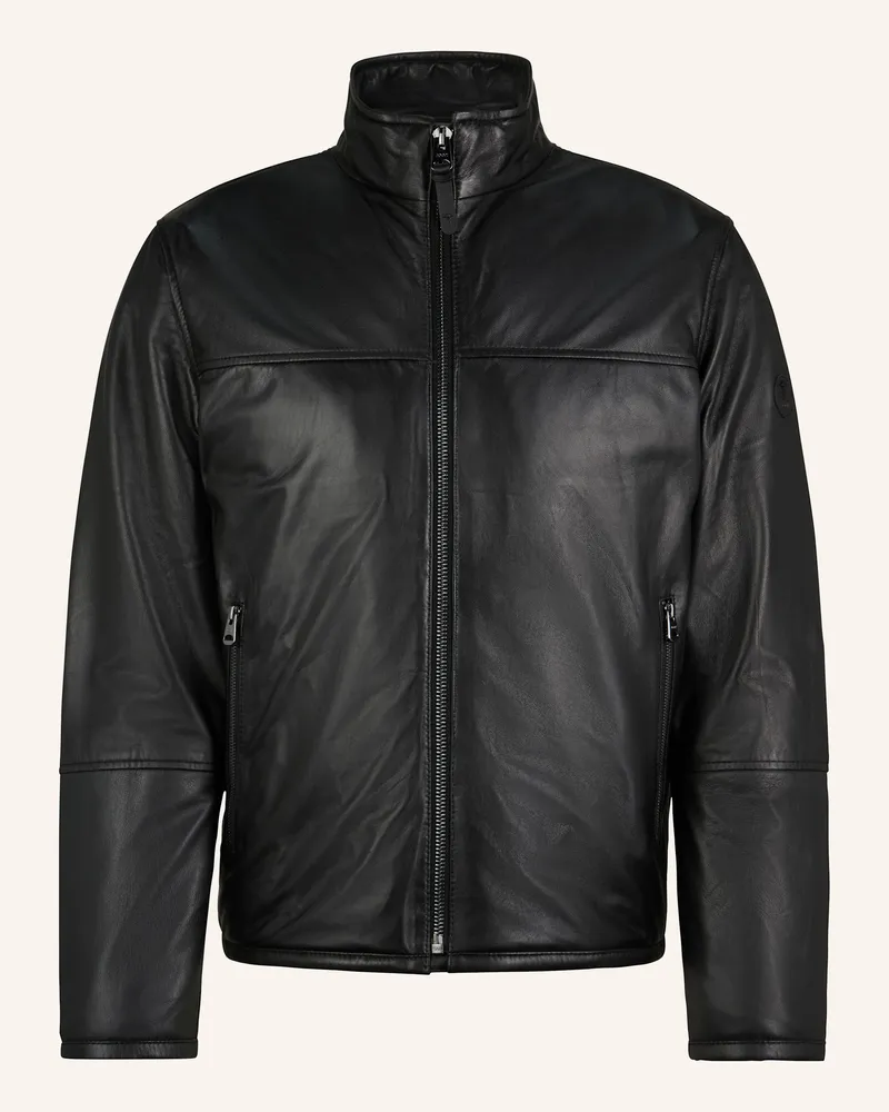 JOOP! Lederjacke schwarz Schwarz