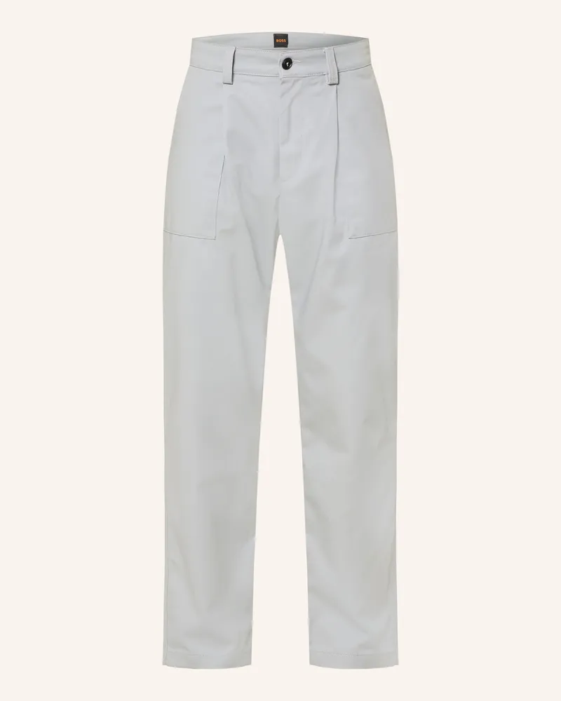HUGO BOSS Chino Straight Fit grau Hellblau