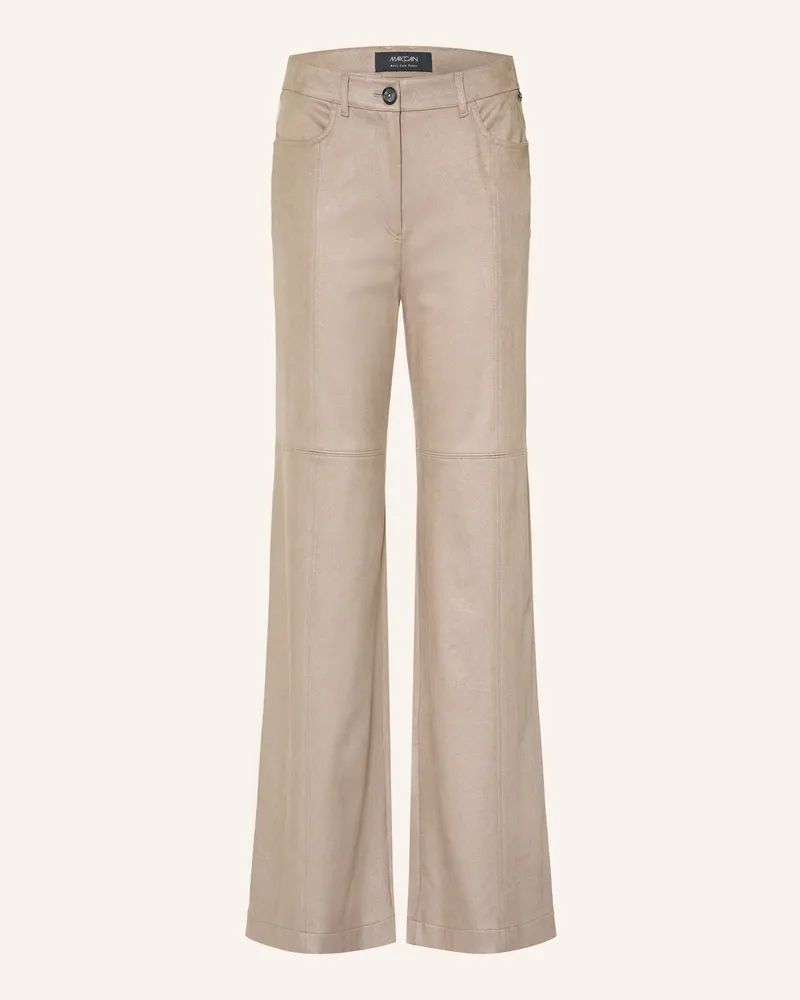 Marc Cain Hose Warri In Lederoptik braun 662