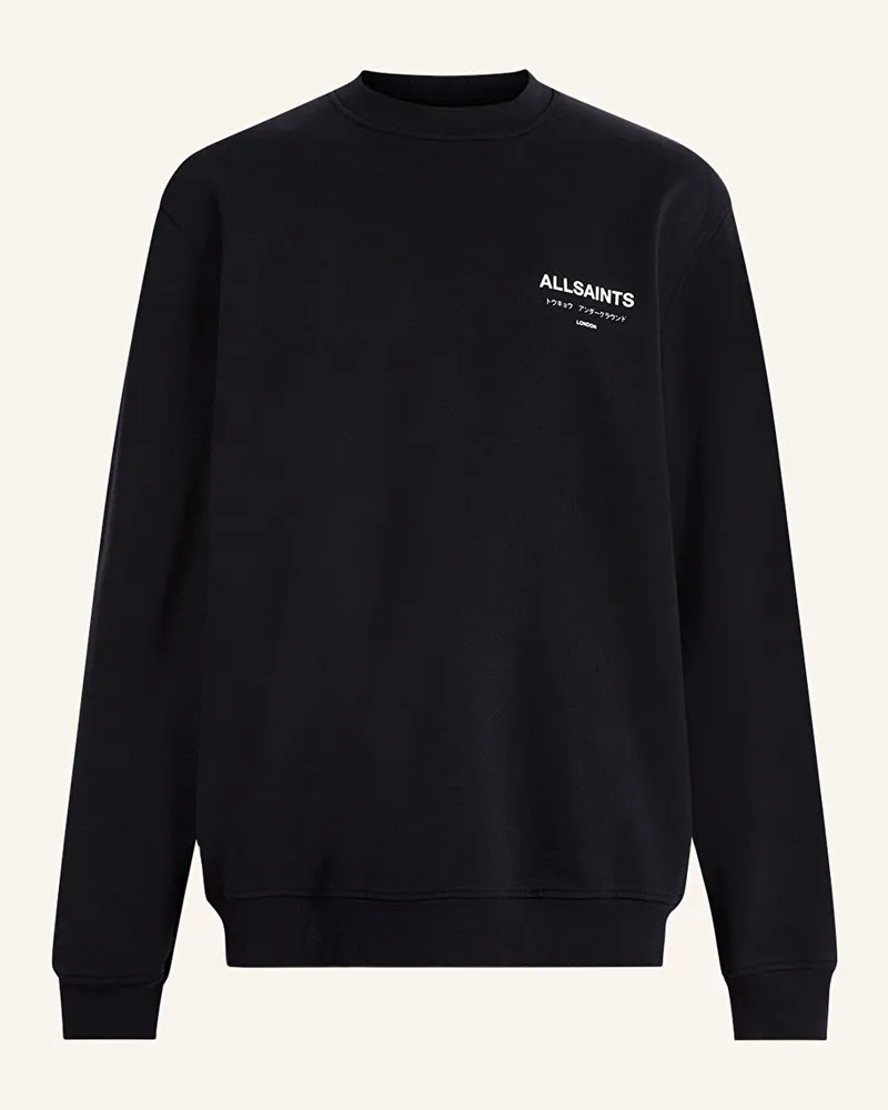 AllSaints Sweatshirt Underground Crew schwarz Schwarz