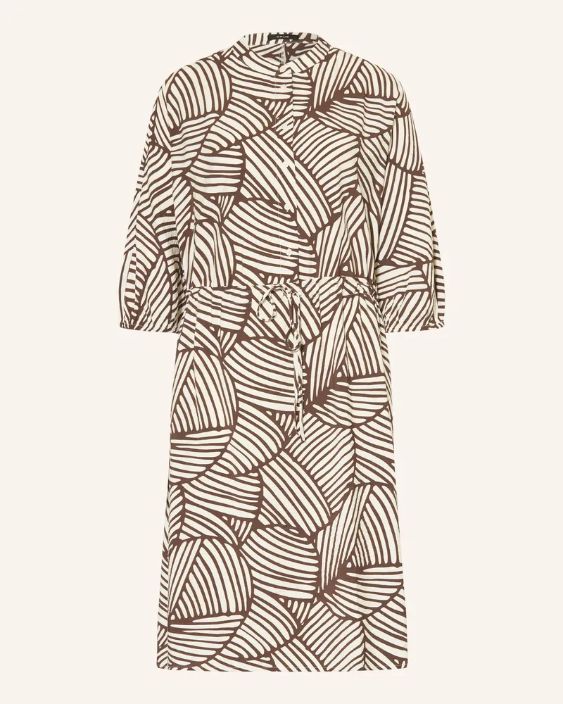 OPUS Kleid Wenria Mit 3/4-Arm braun Dunkelbraun