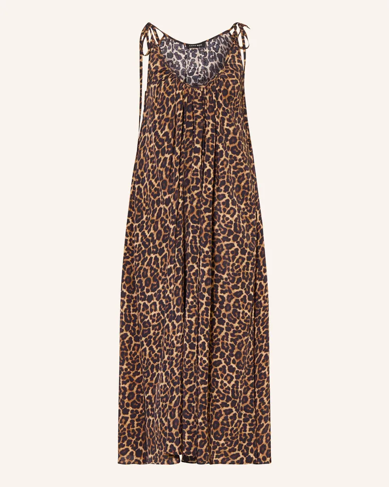 Anine Bing Satinkleid Flora beige Hellbraun