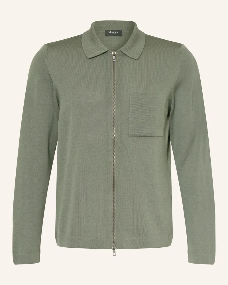 Maerz Strickjacke gruen Dunkelgrün