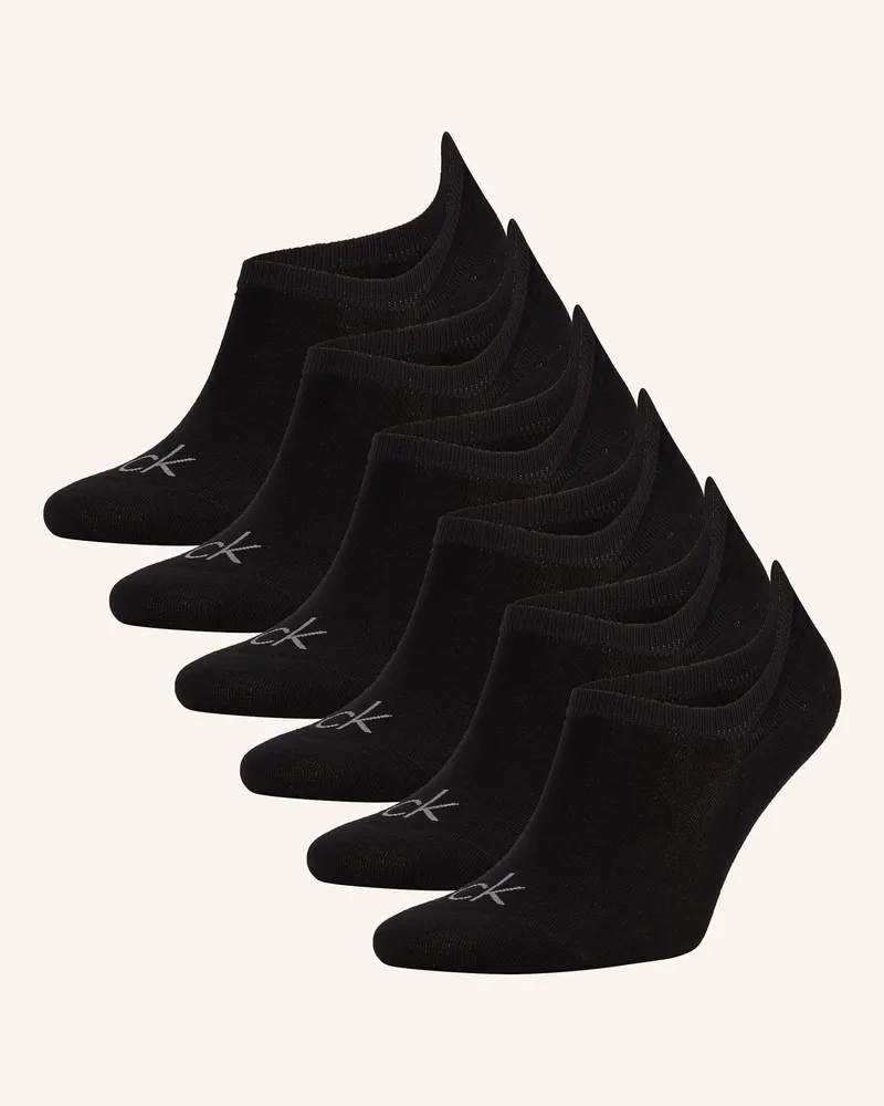 Calvin Klein 6er-Pack Sneakersocken schwarz Schwarz