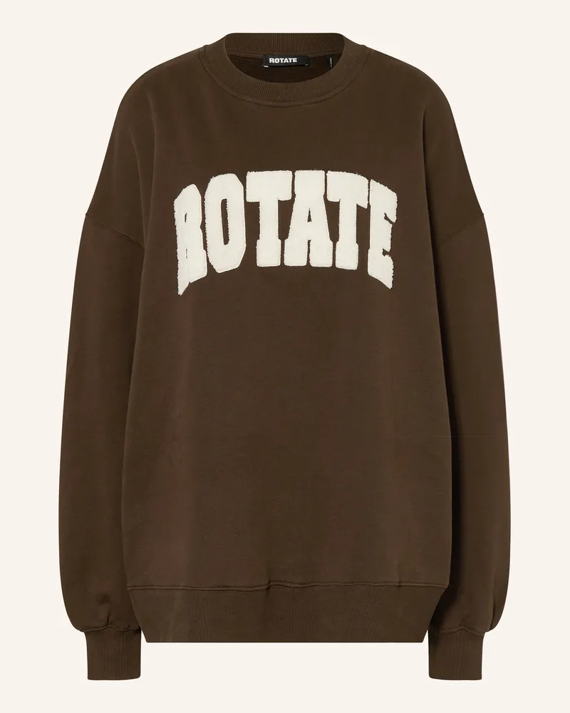ROTATE Birger Christensen Oversized-Sweatshirt Dunkelbraun