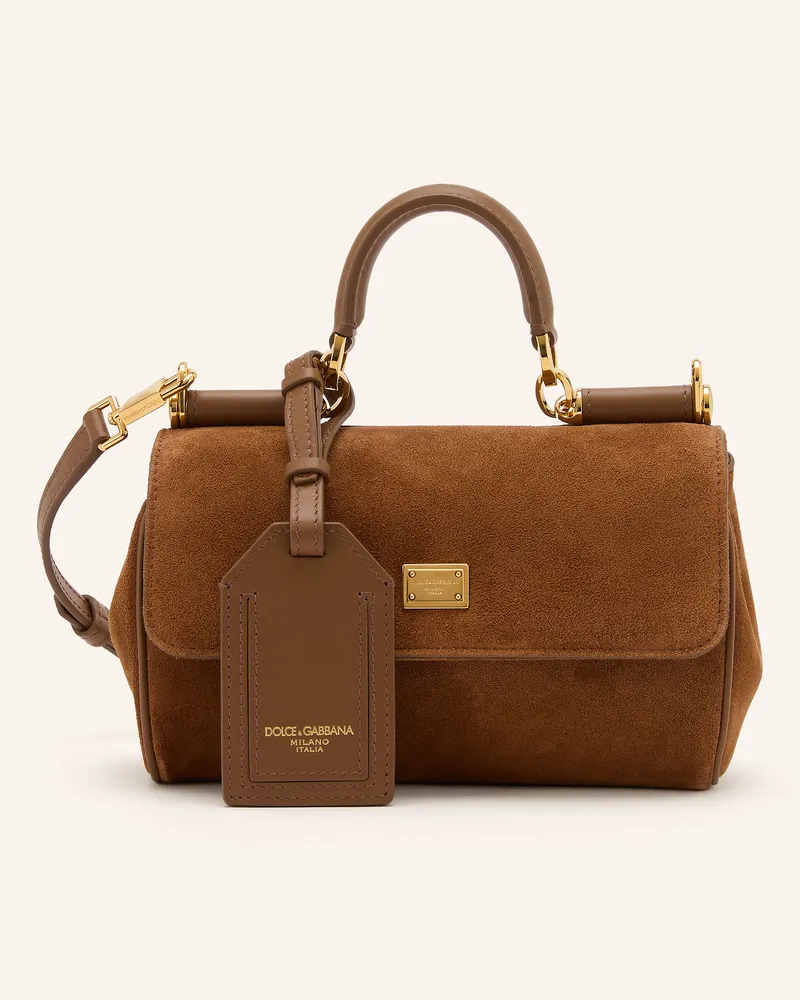 Dolce & Gabbana Handtasche My Sicily Mini braun Cognac