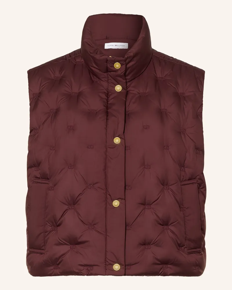 Tommy Hilfiger Daunenweste rot Dunkelrot