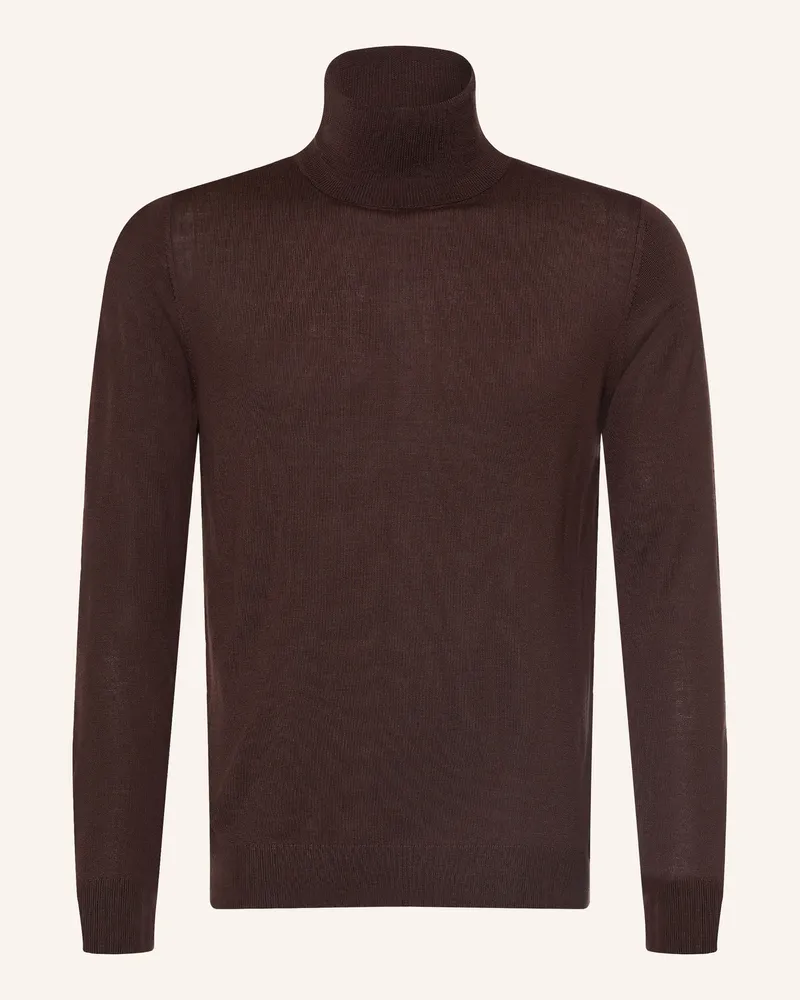 paul Rollkragenpullover Aus Merinowolle braun Dunkelbraun