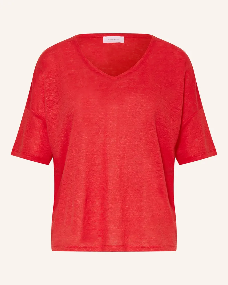 Darling Harbour T-Shirt aus Leinen Rot