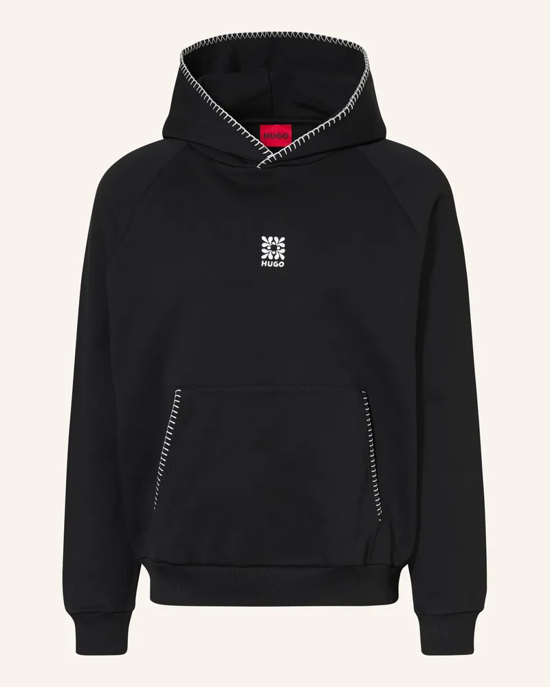 HUGO BOSS Hoodie Darohood schwarz Schwarz