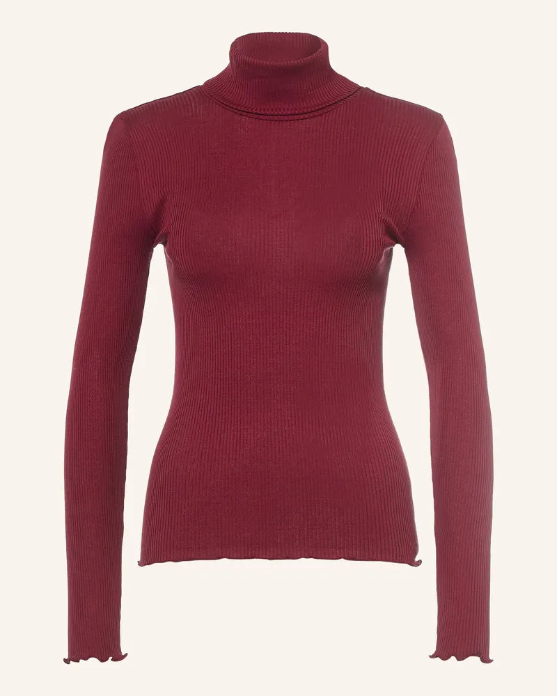 Rosemunde Rollkragenshirt Beatha Mit Seide rot Dunkelrot