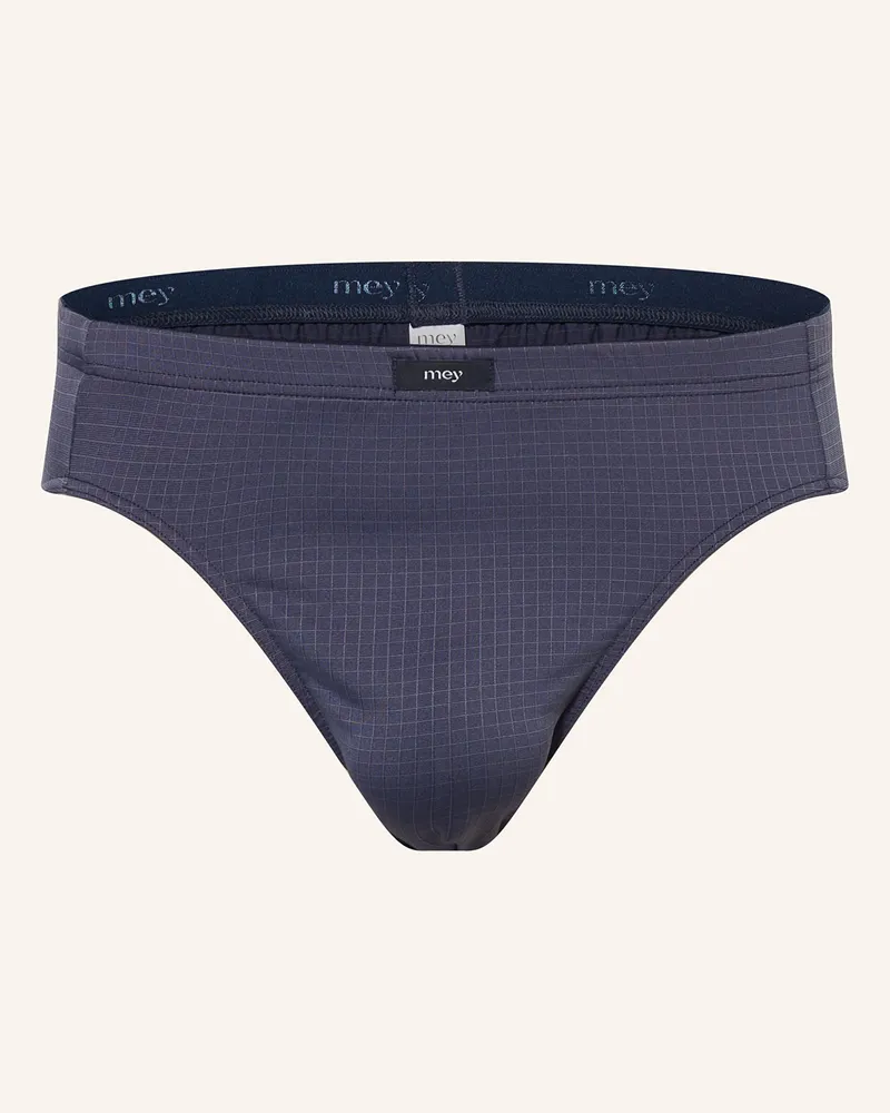 Mey Slip Serie Blue Check blau Blaugrau