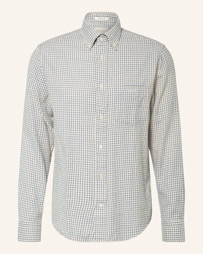Gant Flanellhemd Regular Fit blau Dunkelblau