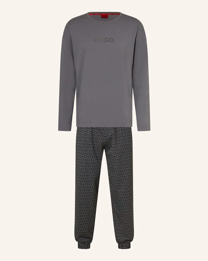 HUGO BOSS Schlafanzug Jim grau Dunkelgrau