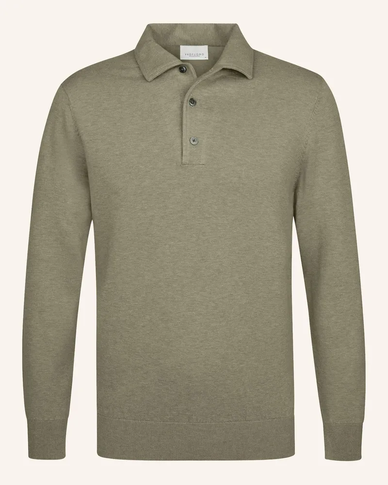 Profuomo Polo Langarm Grün