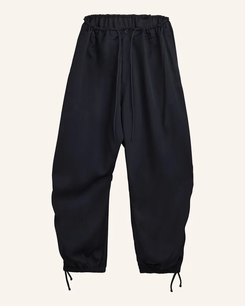 Y-3 Y-3 Rayon Twill-Hose, Weit Geschnitten schwarz Schwarz