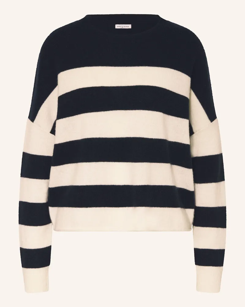 Mrs & HUGS Cashmere-Pullover Dunkelblau