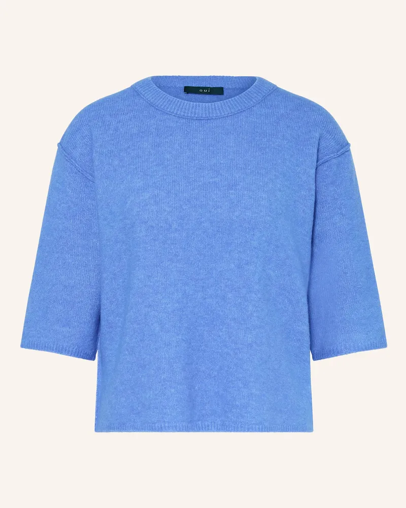 Oui  Pullover Mit 3/4-Arm blau Blau