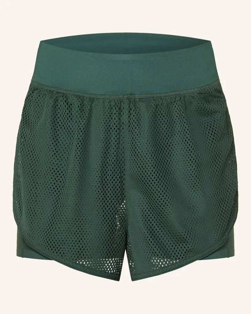 ON 2-In-1-Trainingsshorts Train Volt grau Dunkelgrün