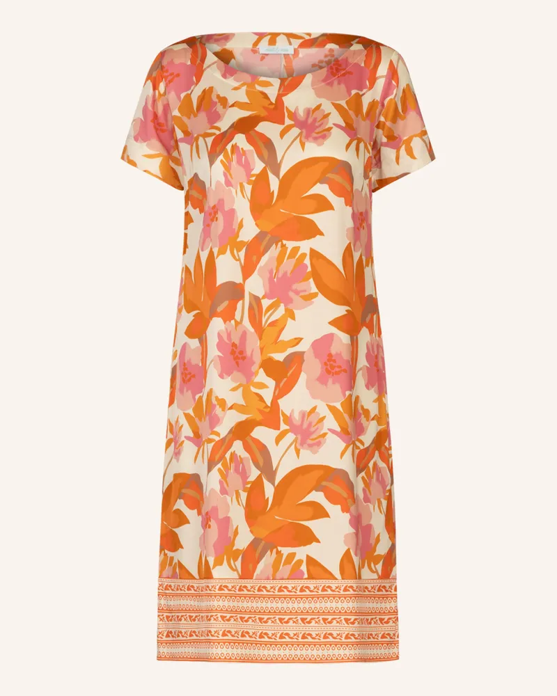 Mint & Mia Bedrucktes Viskose Satin Kleid orange Orange