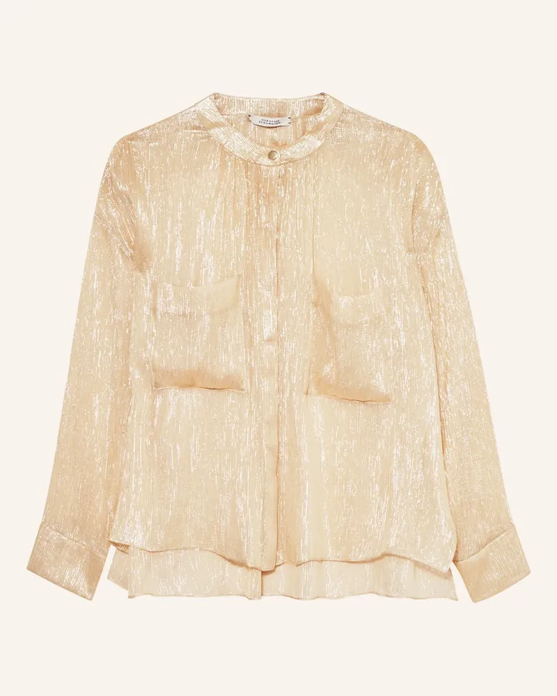 Dorothee Schumacher Seidenbluse mit Glitzergarn Gold