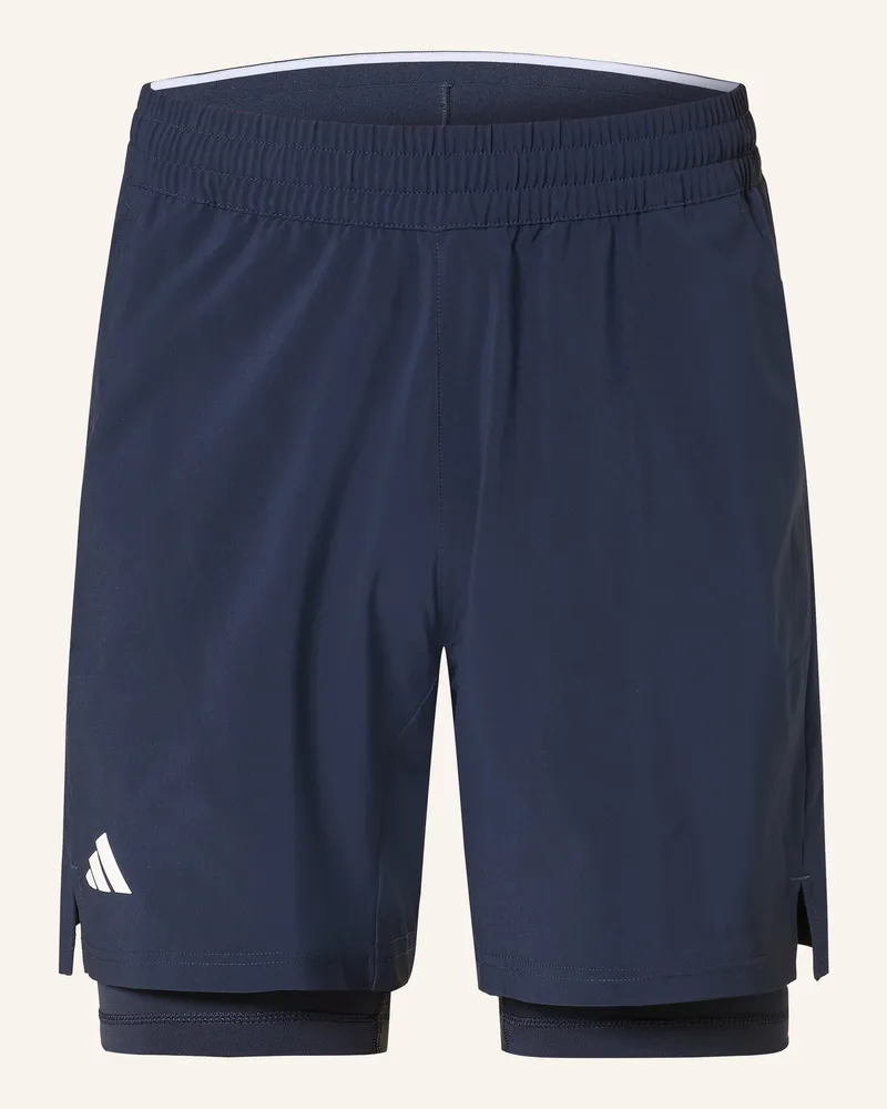 adidas 2-In-1-Tennisshorts Tennis Climacool blau Dunkelblau