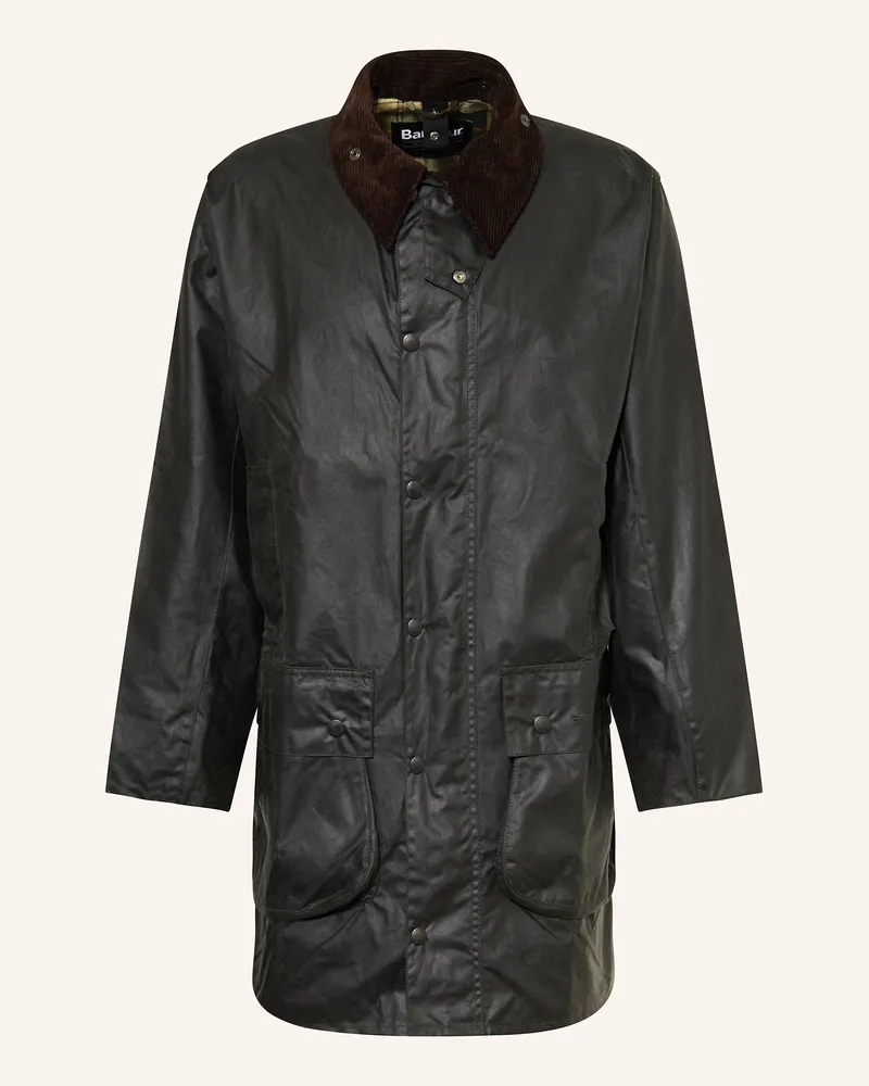 Barbour Fieldjacket BORDER WAX Dunkelgrün