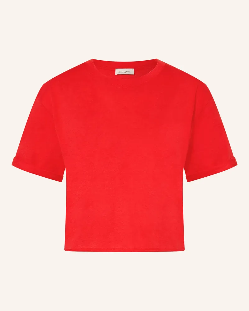 American Vintage Cropped-Shirt Apoly rot Rot