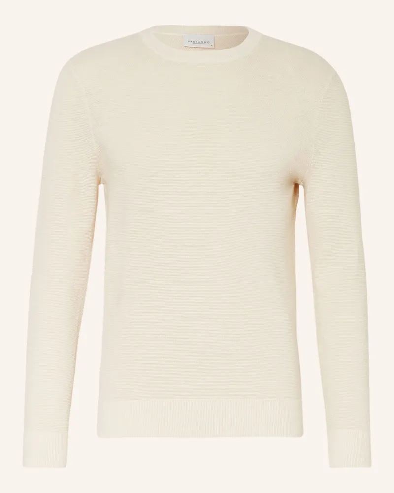 Profuomo Pullover weiss Ecru
