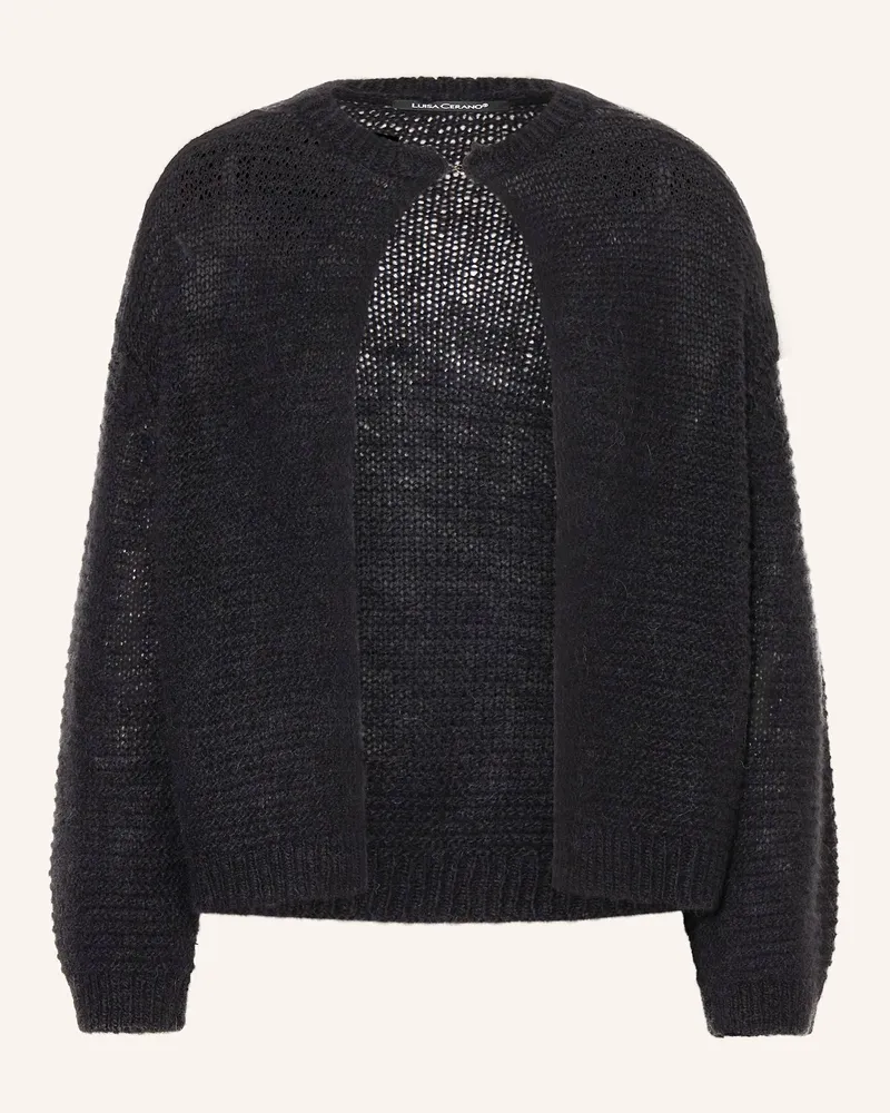 Luisa Cerano Strickhülle Mit Alpaka blau Dunkelblau