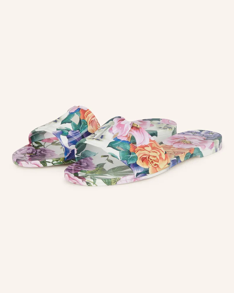 Dolce & Gabbana Pantoletten weiss Helllila