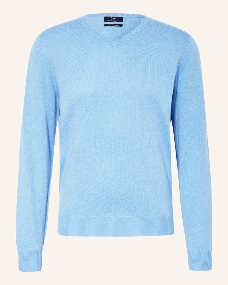 Strokesman's Cashmere-Pullover Hellblau