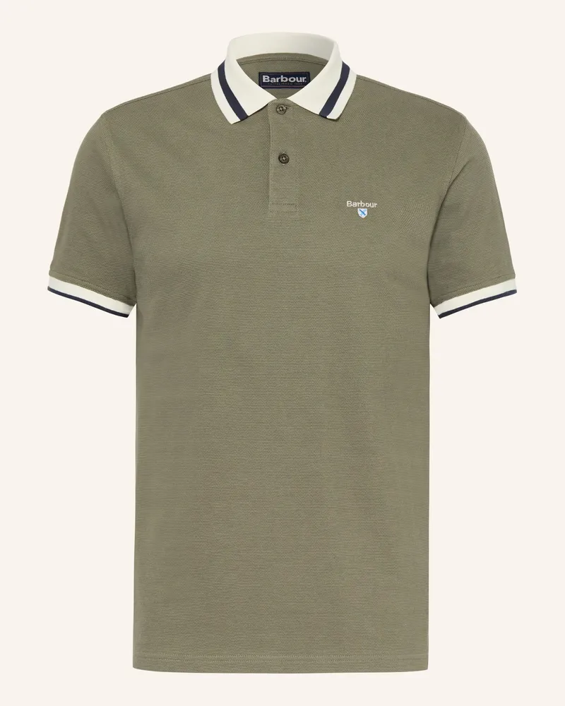 Barbour Piqué-Poloshirt Anthorn gruen Khaki