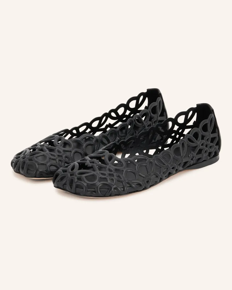Loewe Ballerinas Petal Anagram schwarz Schwarz
