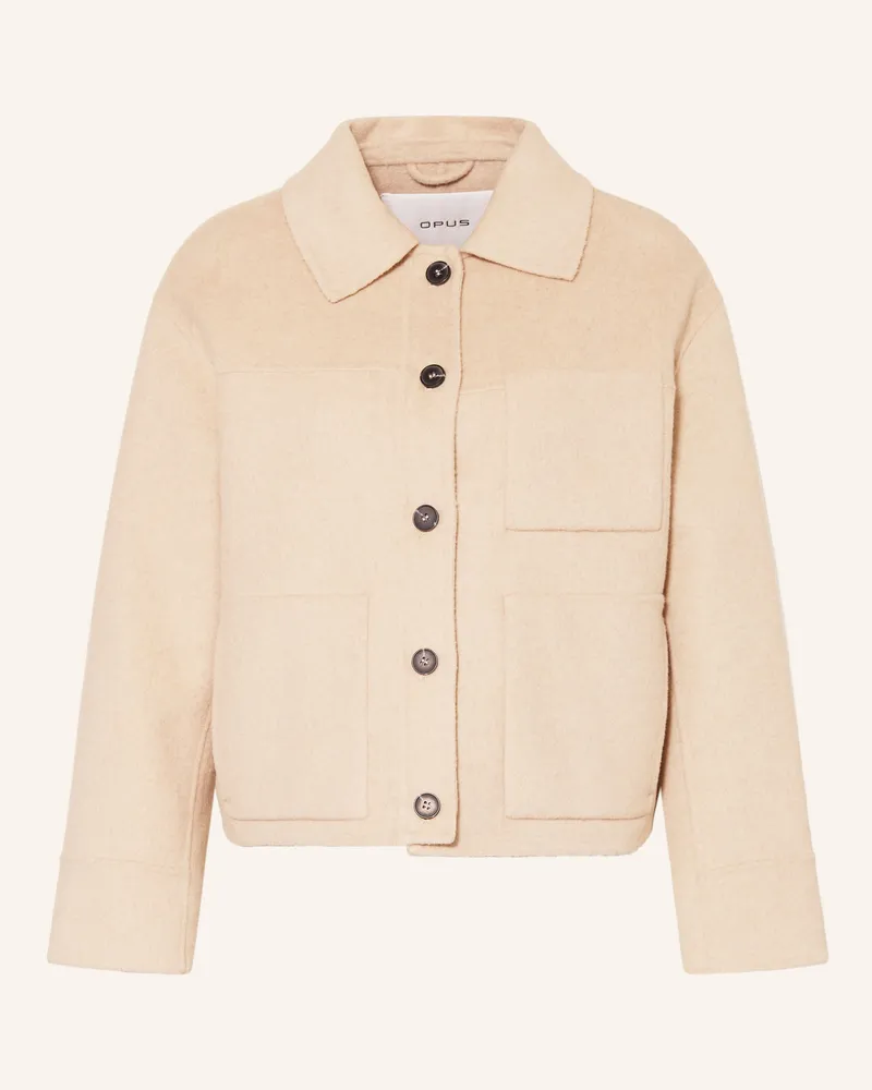OPUS Kastenjacke Helia beige Hellbraun