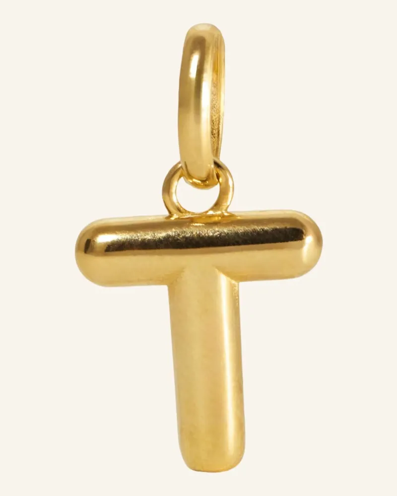 POMPIDOU Anhänger PUFFY LETTER T by GLAMBOU Gold