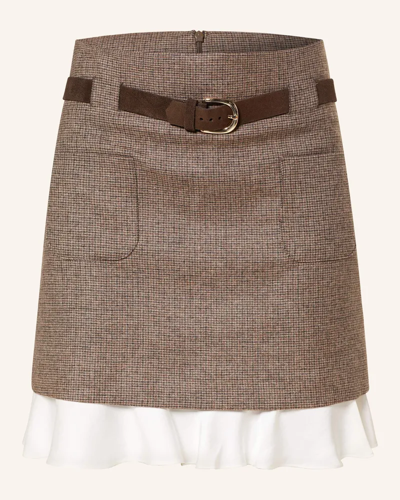 Sandro Rock mit Volants Braun