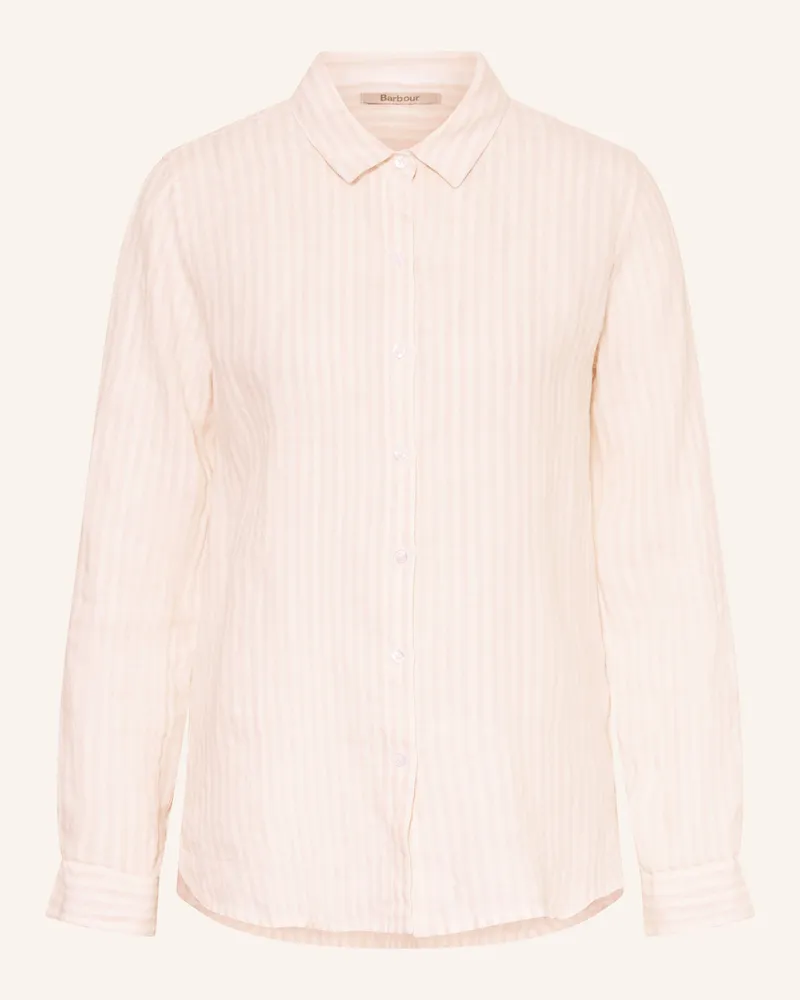 Barbour Hemdbluse Marine Aus Leinen rosa Rosa